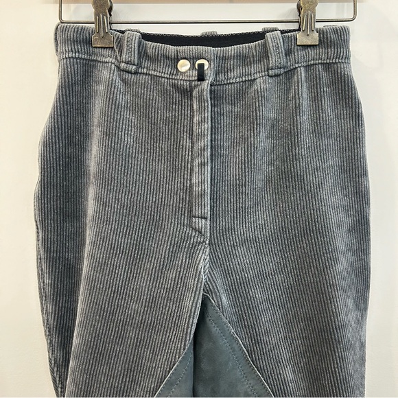 Elizabeth G Woman’s Equestrian Winter Weight Corduroy Gray Size 27.5” Tall - Picture 2 of 12